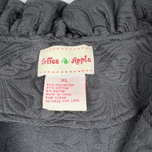 Toffee Apple Vintage Brocade Textured Retro Vibes Topcoat Jacket Women's Size XL - Picture 4 of 6